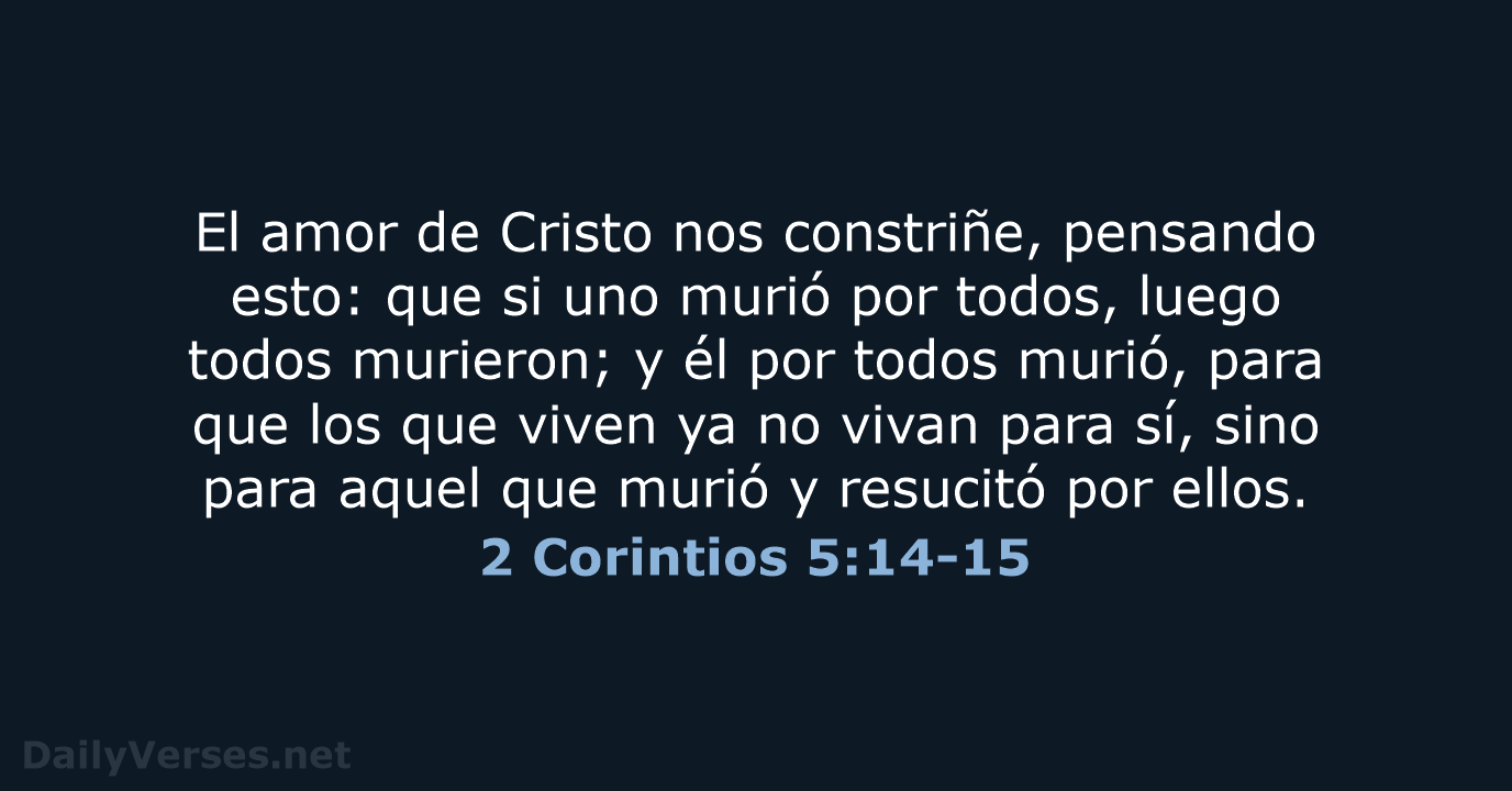 2 Corintios 5:14-15 - RVR95