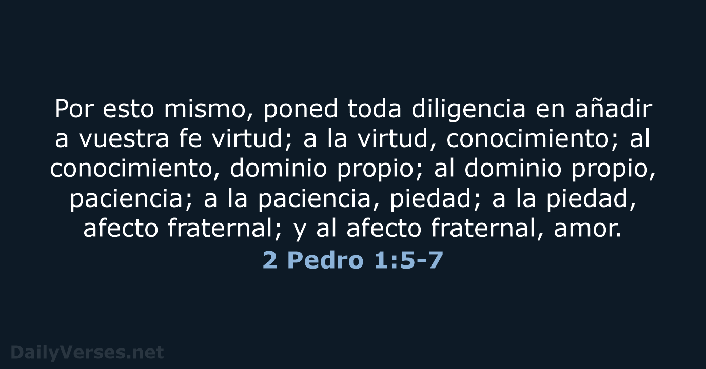 2 Pedro 1:5-7 - RVR95