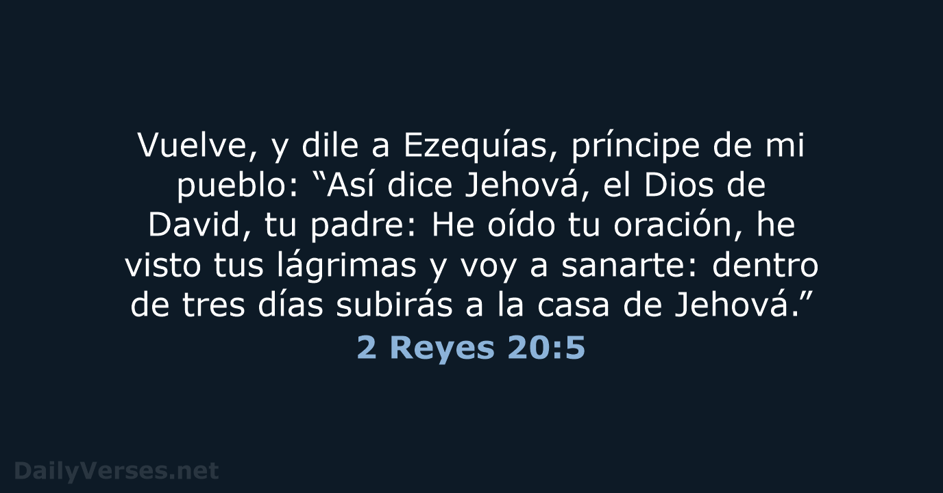 2 Reyes 20:5 - RVR95
