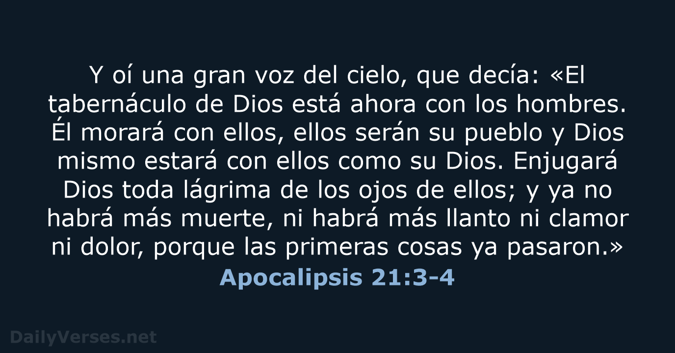 Apocalipsis 21:3-4 - RVR95