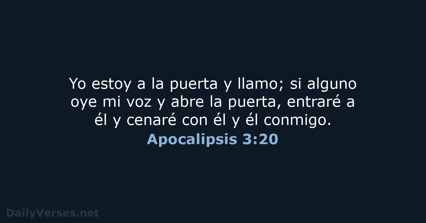 Apocalipsis 3:20 - RVR95