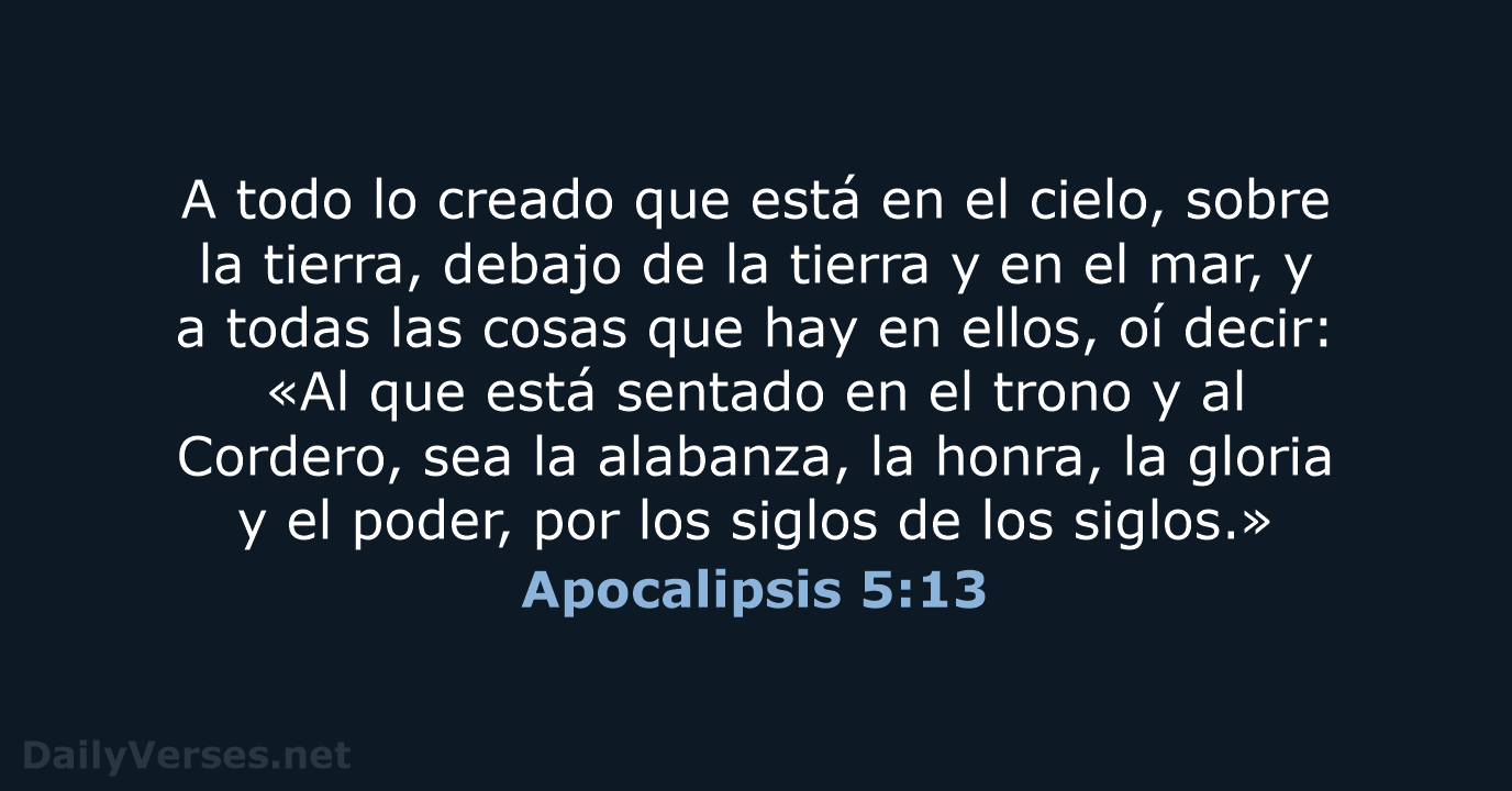 Apocalipsis 5:13 - RVR95