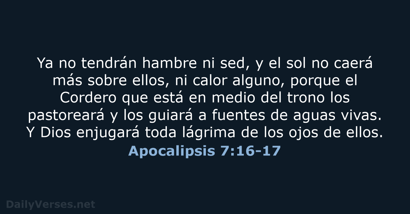 Apocalipsis 7:16-17 - RVR95