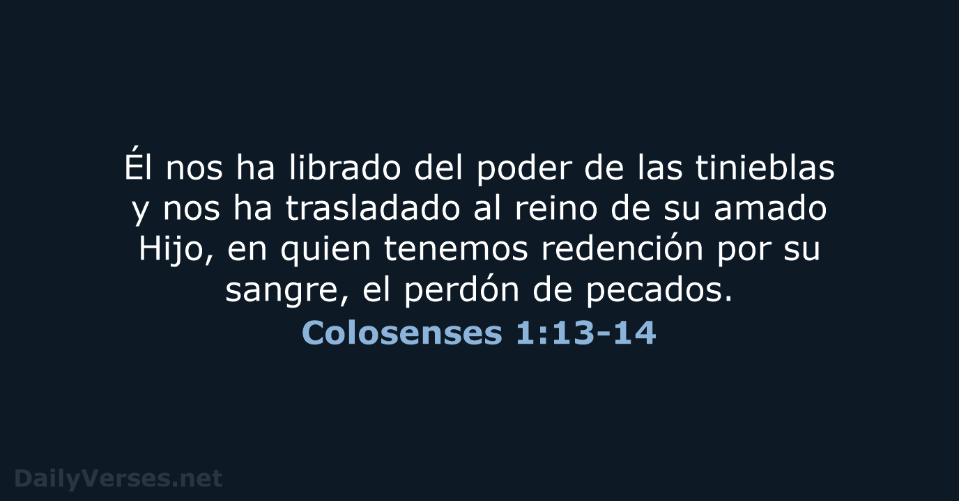 Colosenses 1:13-14 - RVR95