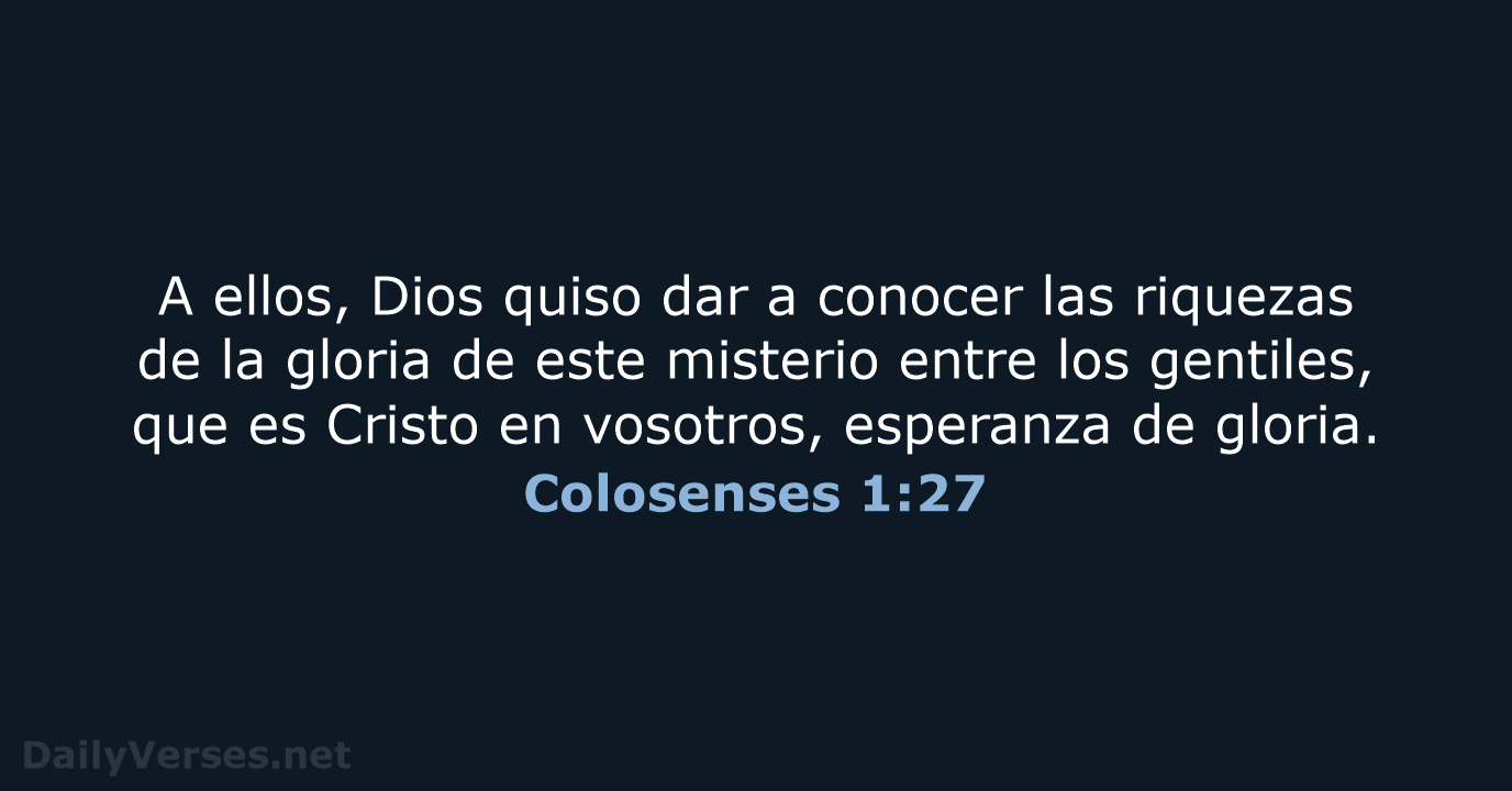 Colosenses 1:27 - RVR95