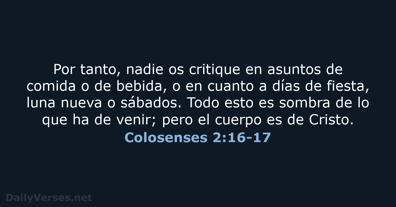 Colosenses 2:16-17 - RVR95