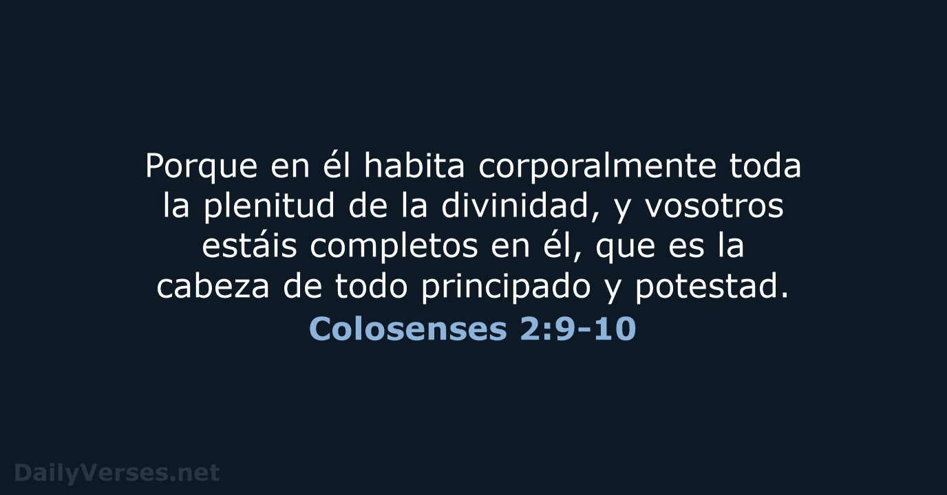 Colosenses 2:9-10 - RVR95