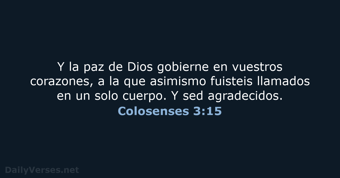Colosenses 3:15 - RVR95