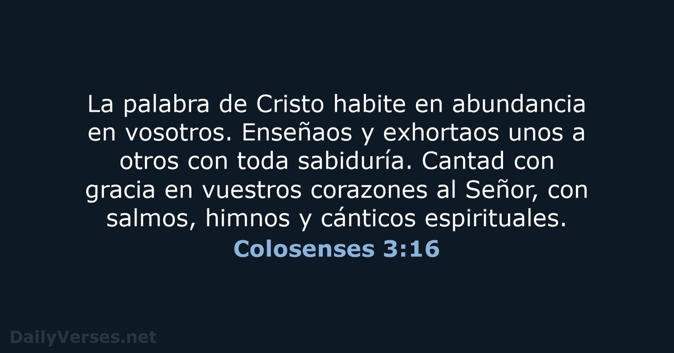 Colosenses 3:16 - RVR95