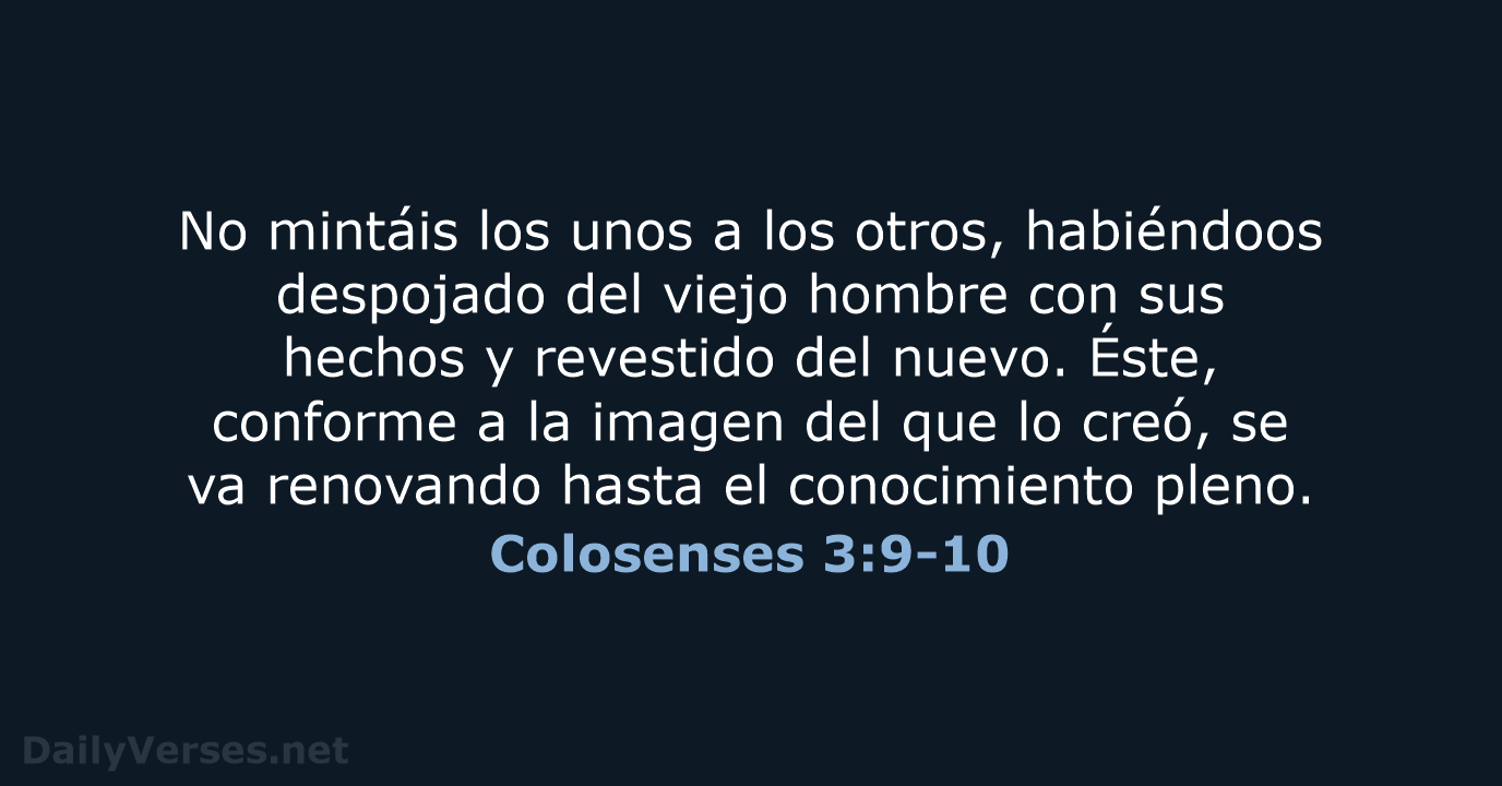 Colosenses 3:9-10 - RVR95