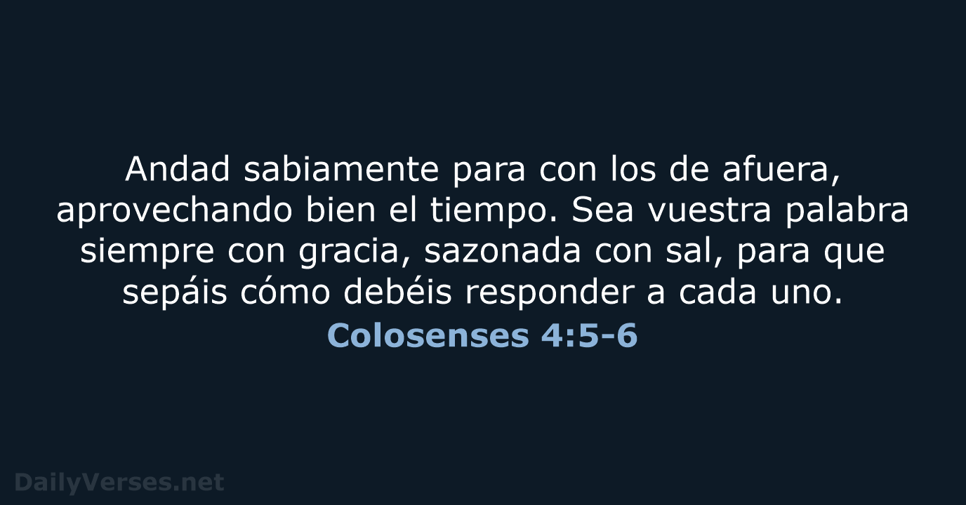 Colosenses 4:5-6 - RVR95