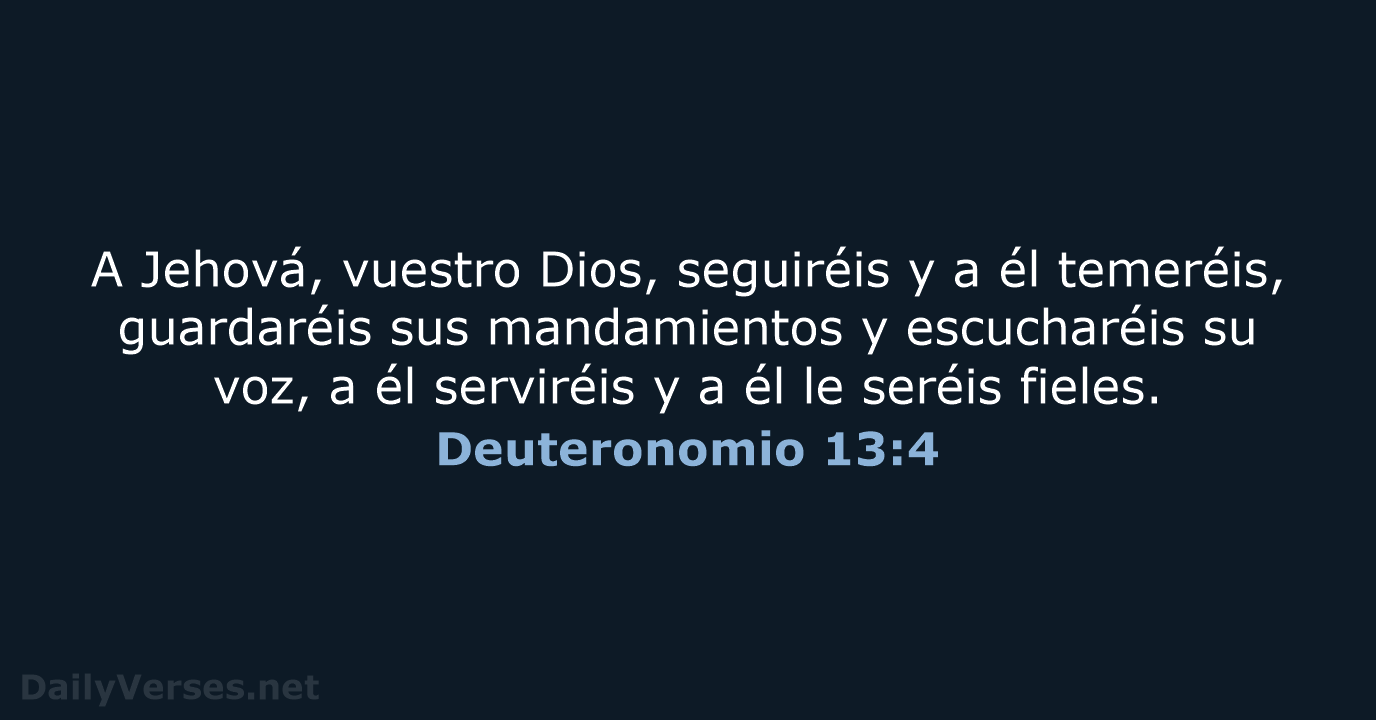 Deuteronomio 13:4 - RVR95