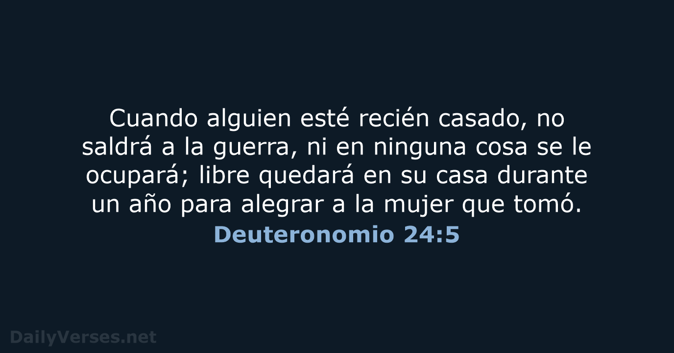 Deuteronomio 24:5 - RVR95