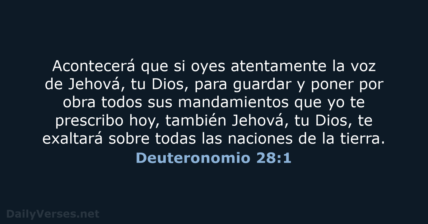Deuteronomio 28:1 - RVR95