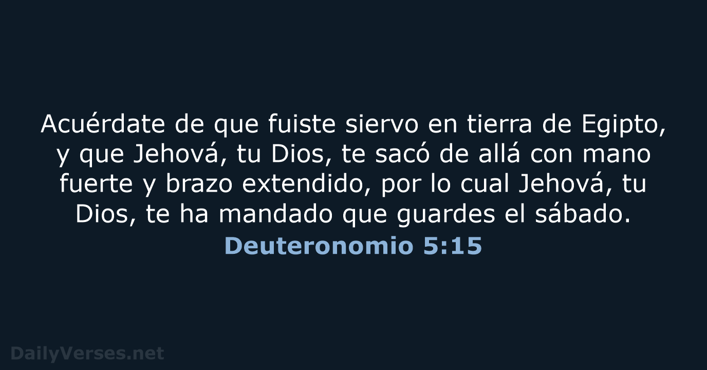 Deuteronomio 5:15 - RVR95