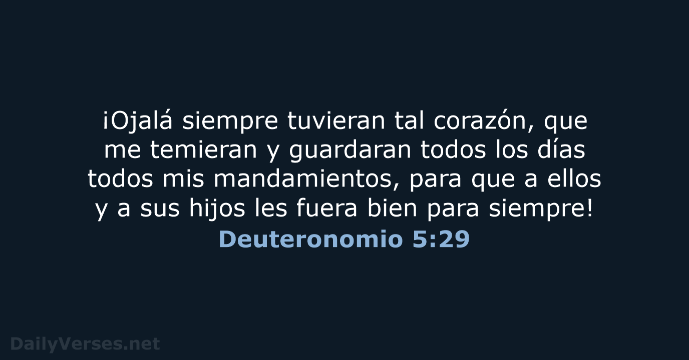 Deuteronomio 5:29 - RVR95