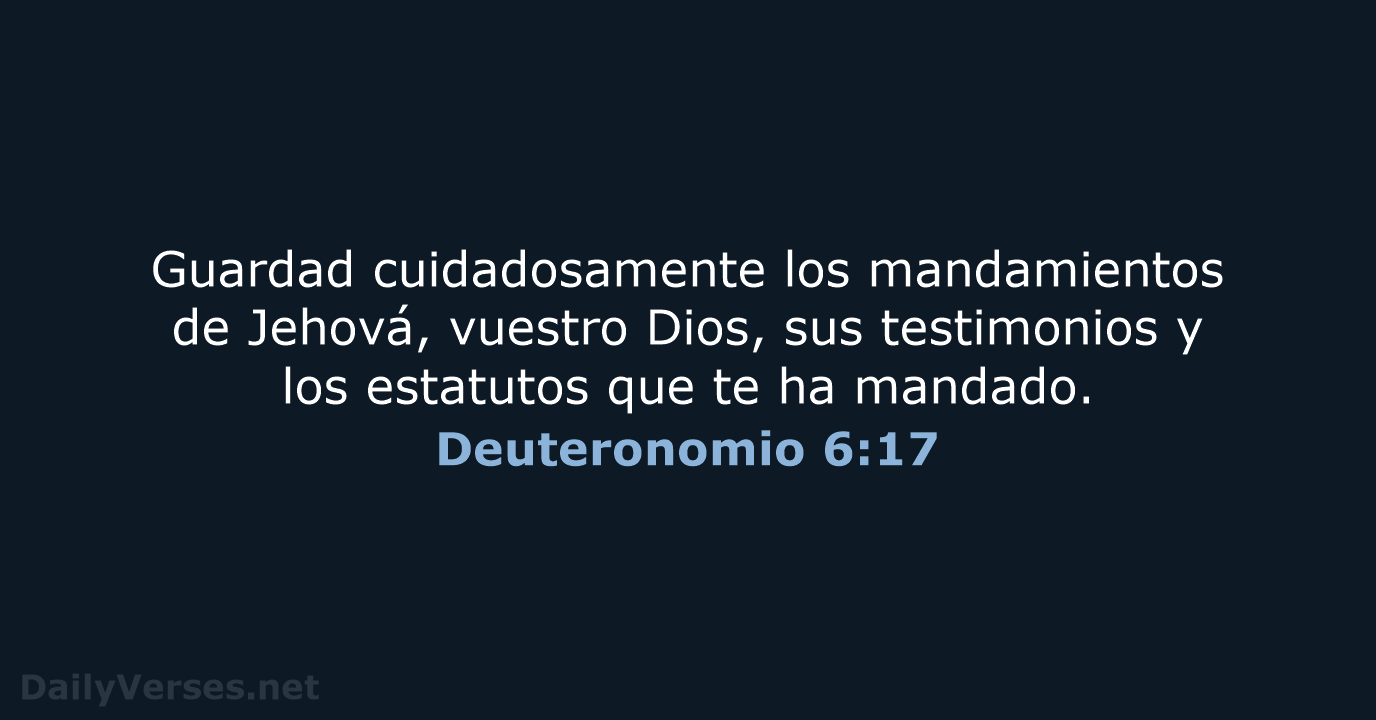 Deuteronomio 6:17 - RVR95