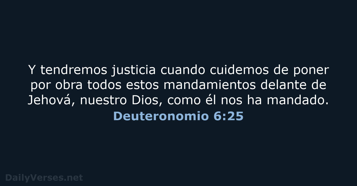 Deuteronomio 6:25 - RVR95