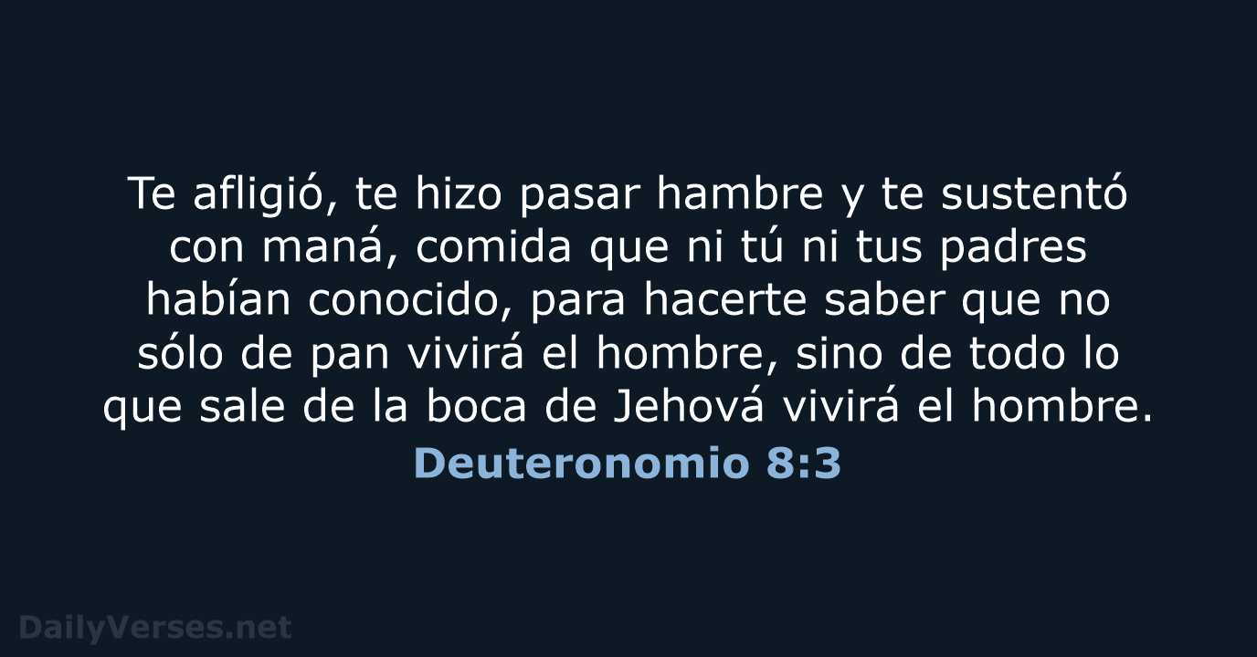 Deuteronomio 8:3 - RVR95