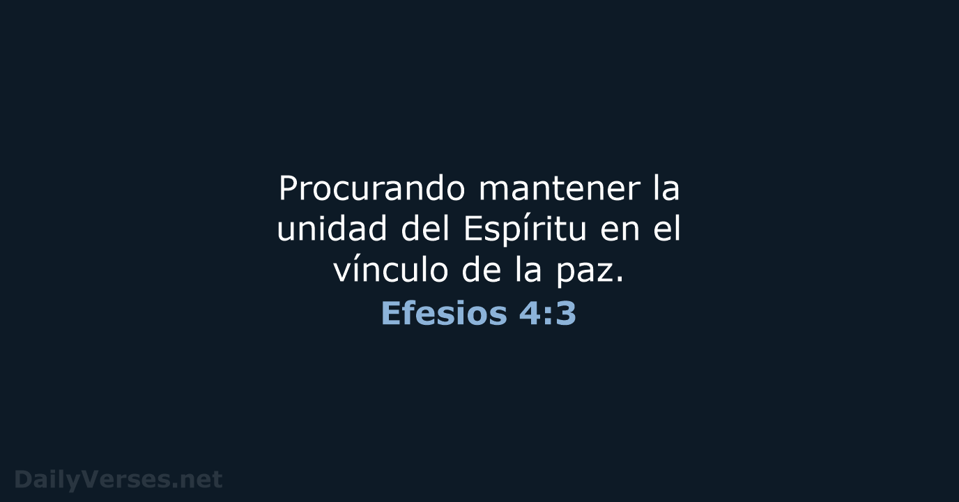 Efesios 4:3 - RVR95