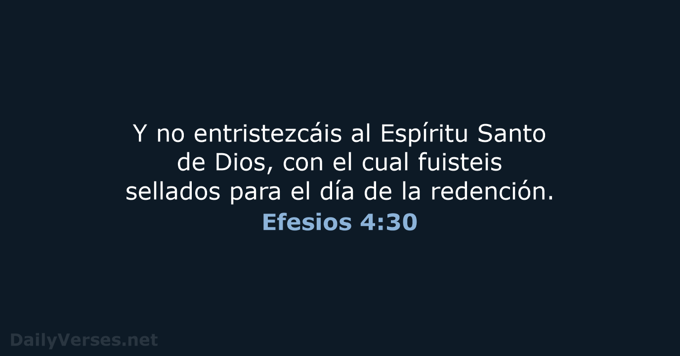 Efesios 4:30 - RVR95