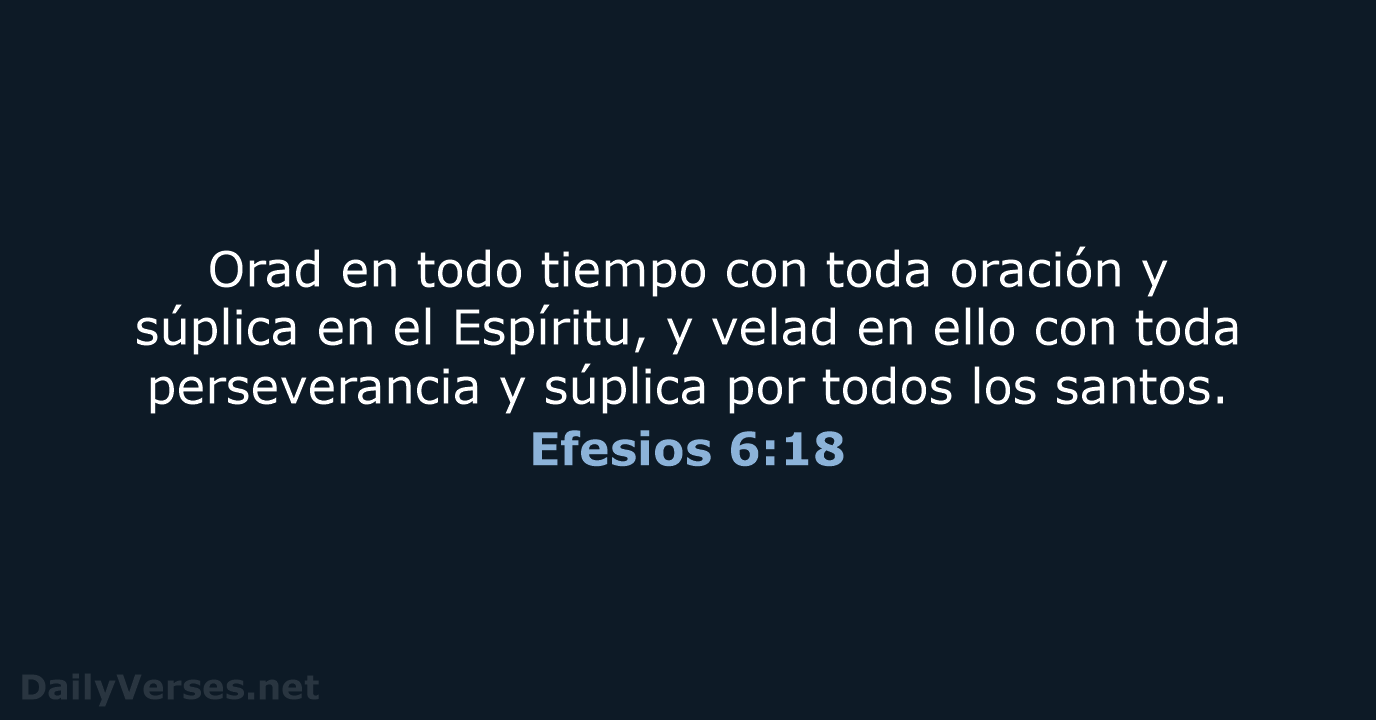 Efesios 6:18 - RVR95