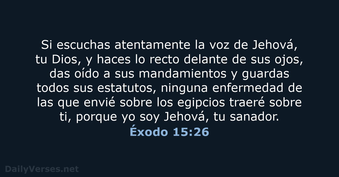 Éxodo 15:26 - RVR95