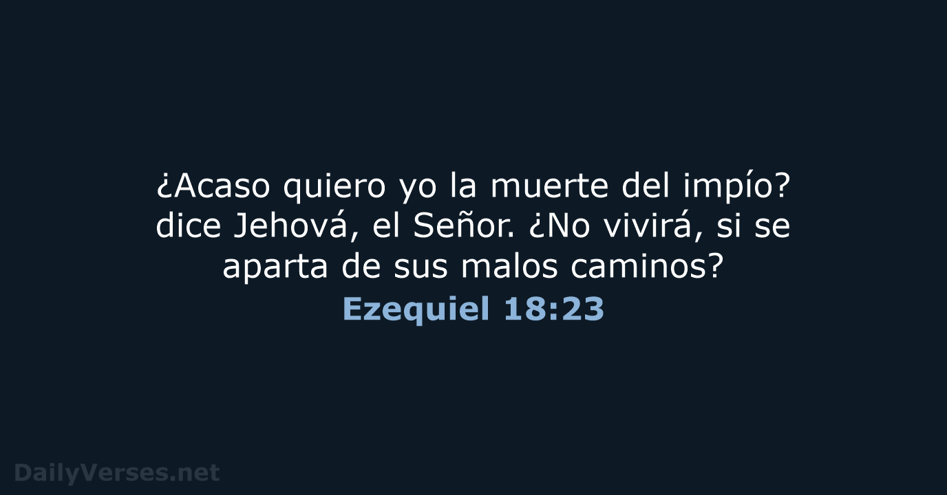 Ezequiel 18:23 - RVR95