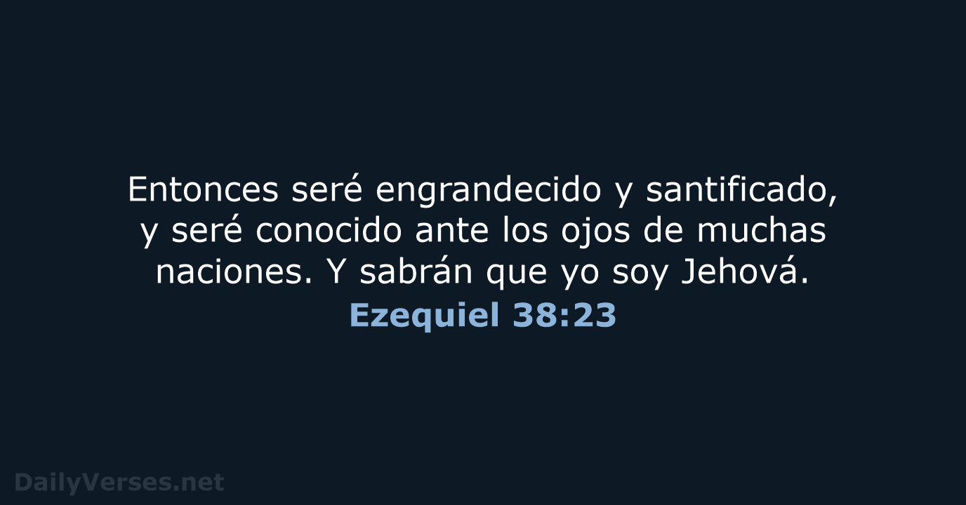 Ezequiel 38:23 - RVR95