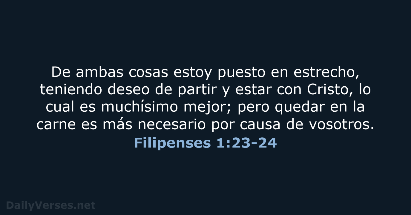 Filipenses 1:23-24 - RVR95