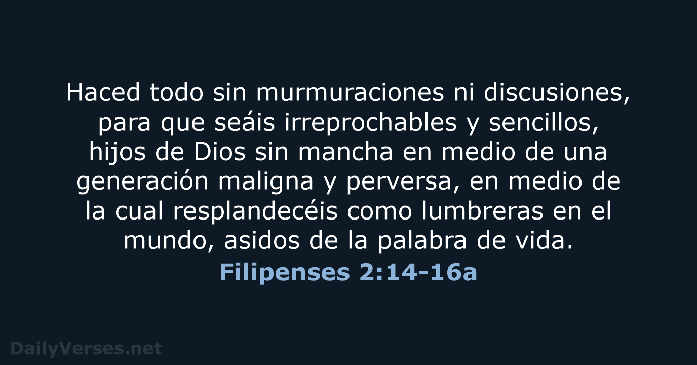 Filipenses 2:14-16a - RVR95