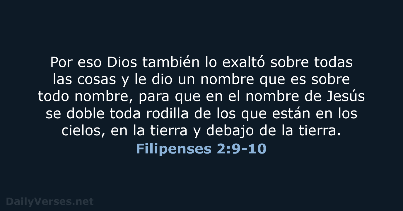 Filipenses 2:9-10 - RVR95