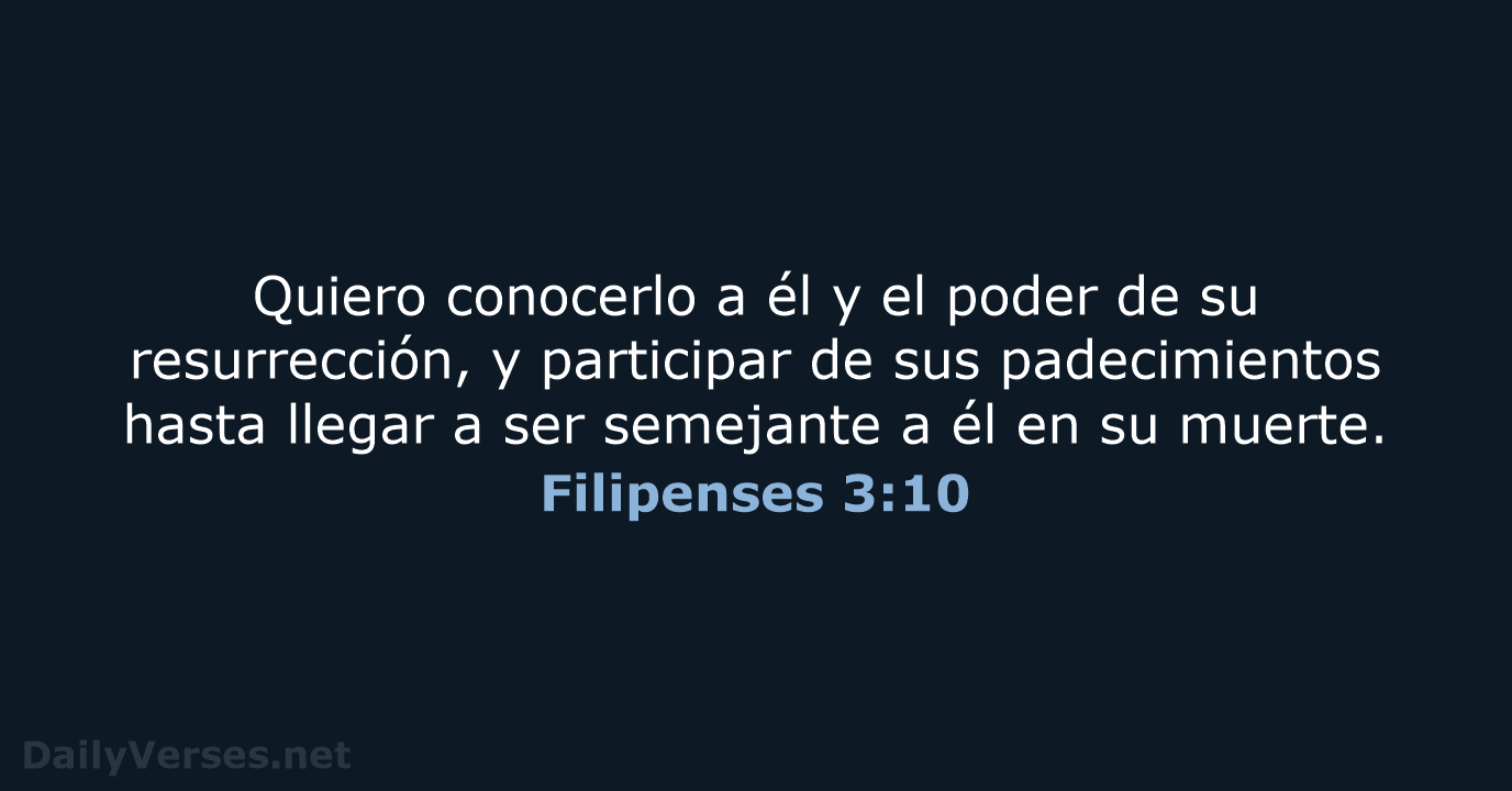 Filipenses 3:10 - RVR95