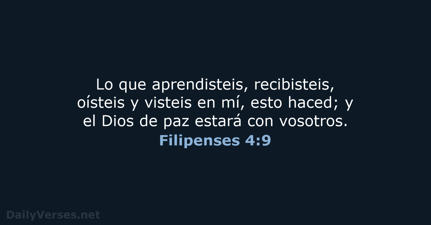 Filipenses 4:9 - RVR95