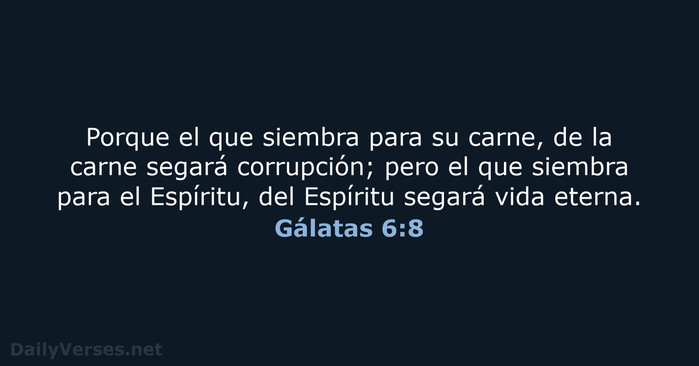 Gálatas 6:8 - RVR95