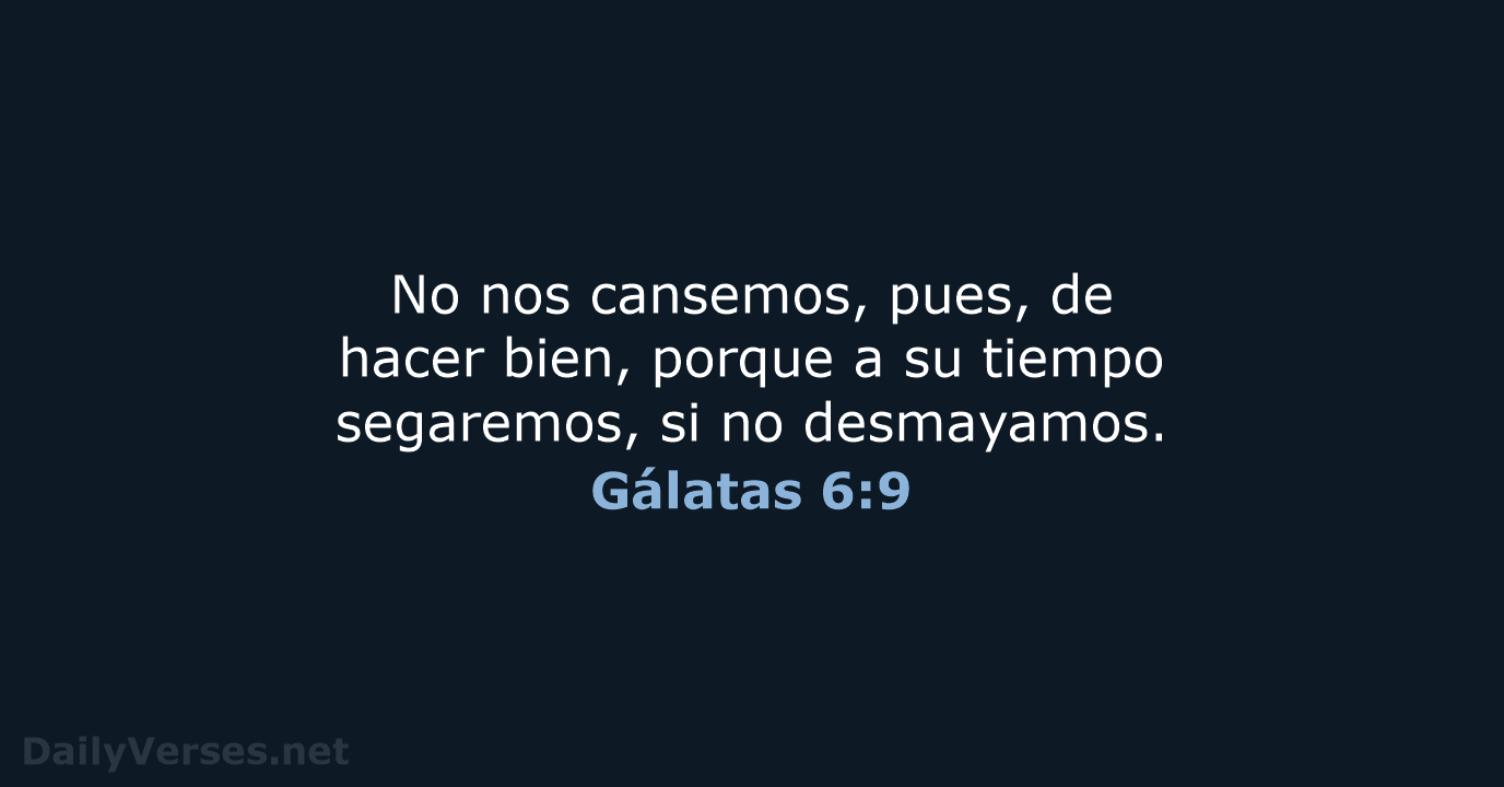 Gálatas 6:9 - RVR95