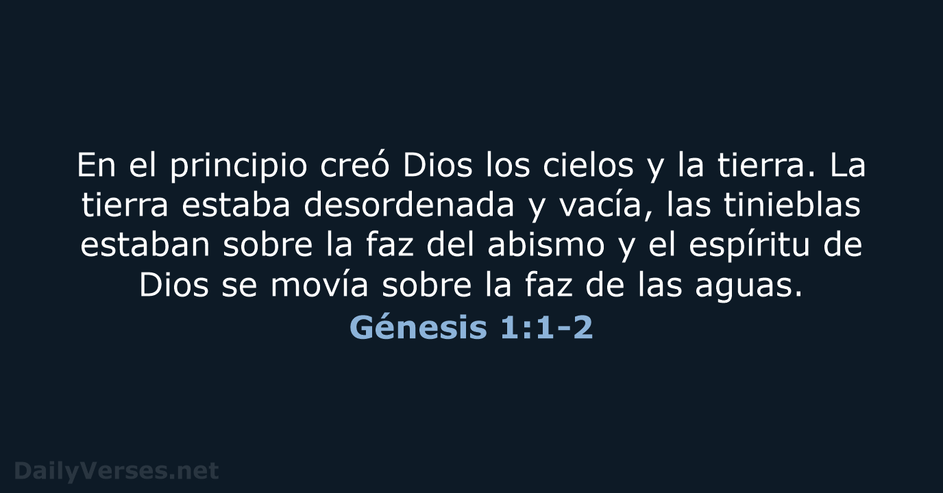 Génesis 1:1-2 - RVR95