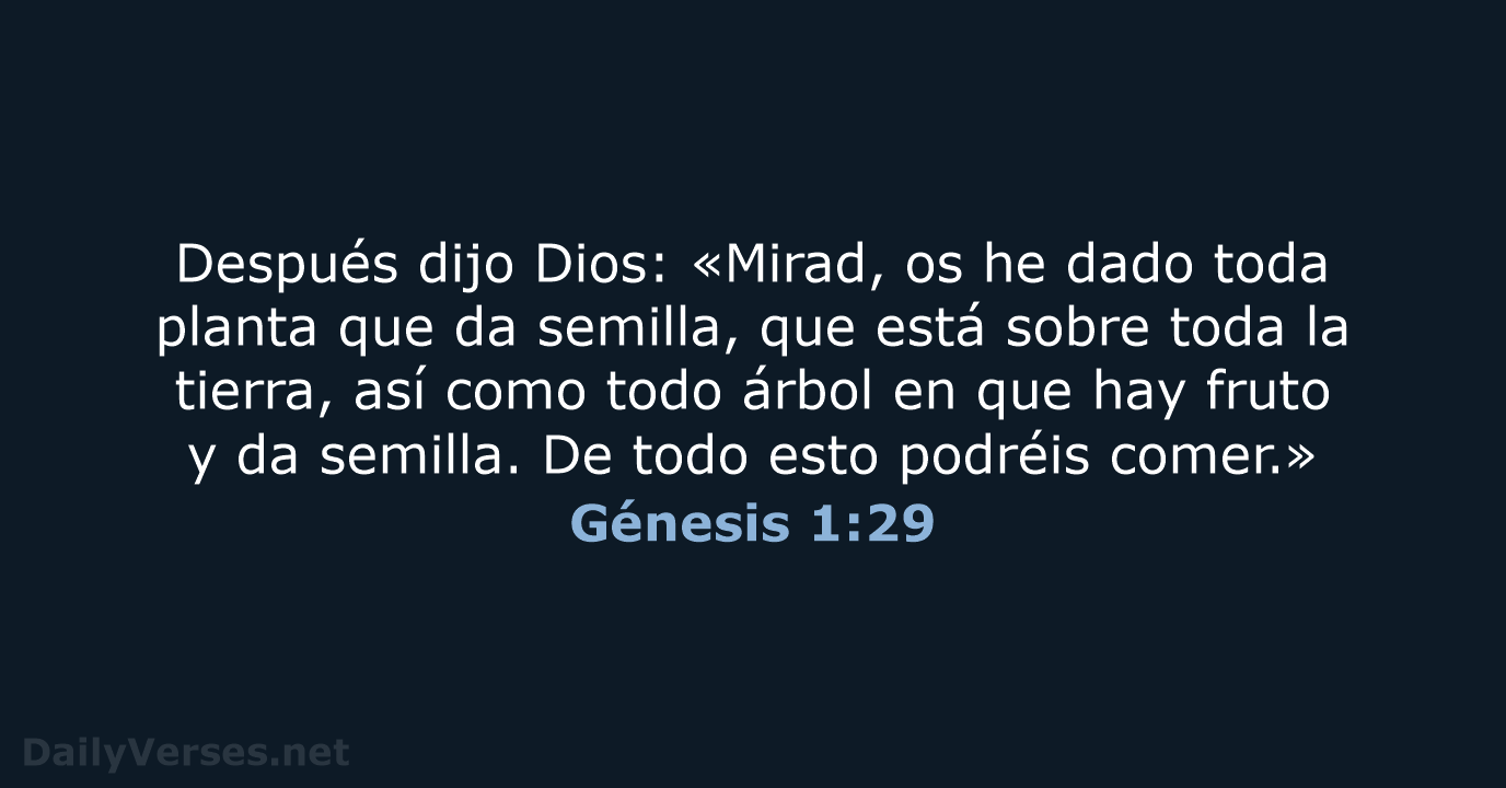 Génesis 1:29 - RVR95