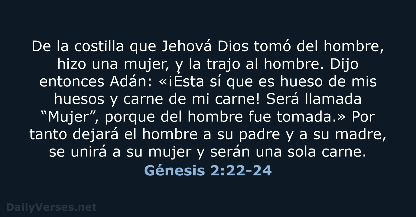 Génesis 2:22-24 - RVR95
