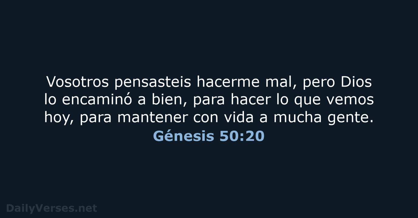 Génesis 50:20 - RVR95