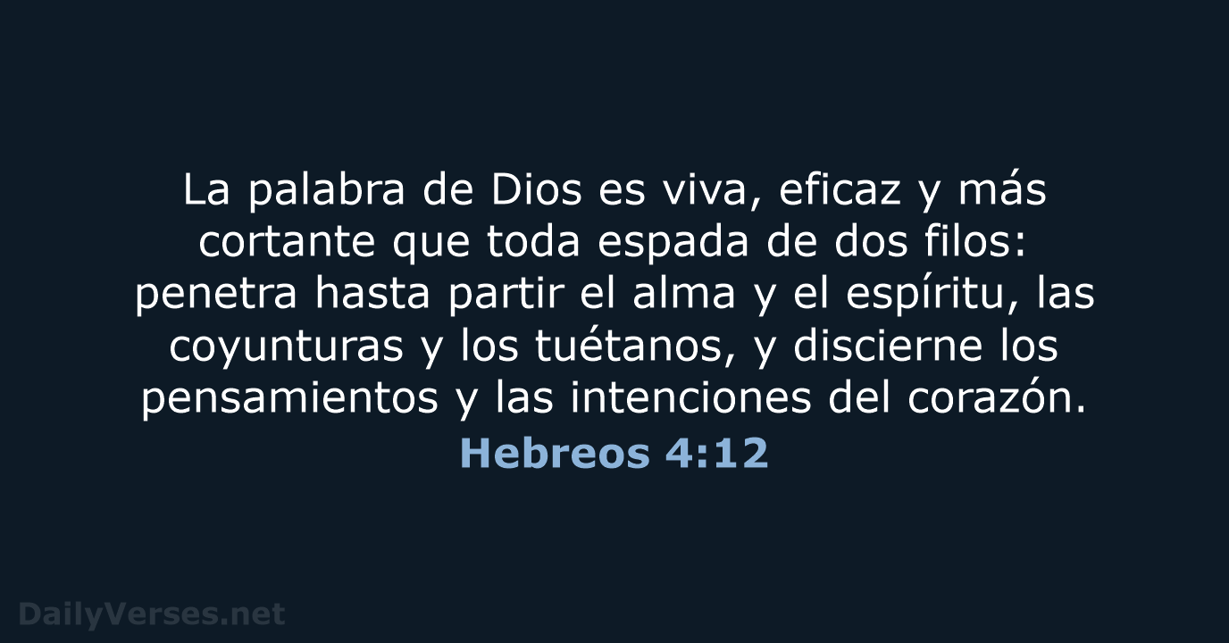 Hebreos 4:12 - RVR95