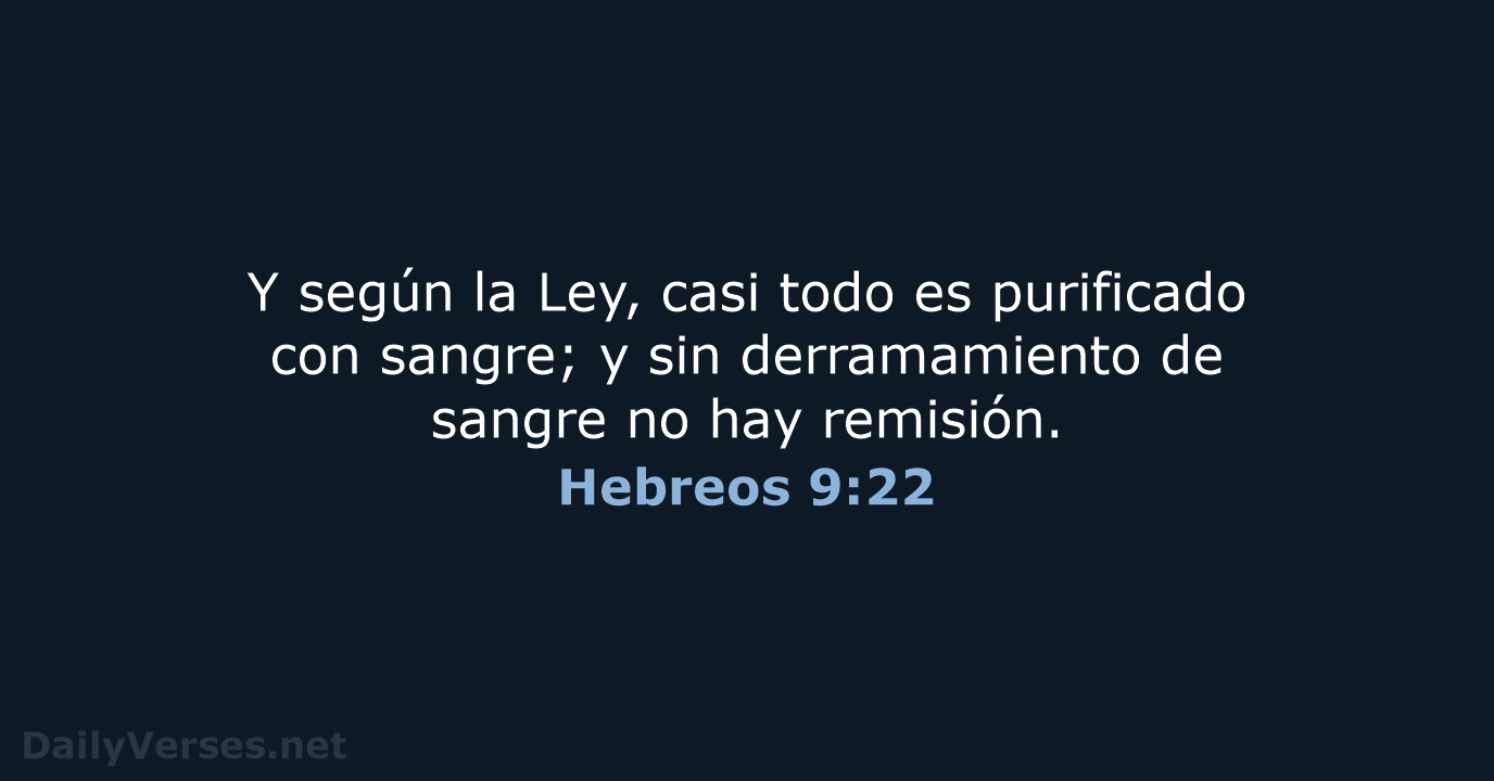 Hebreos 9:22 - RVR95