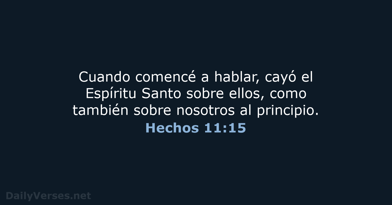 Hechos 11:15 - RVR95