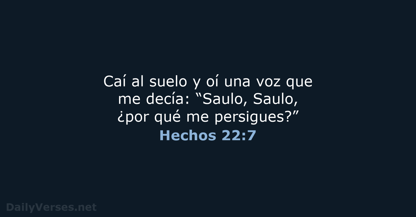 Hechos 22:7 - RVR95