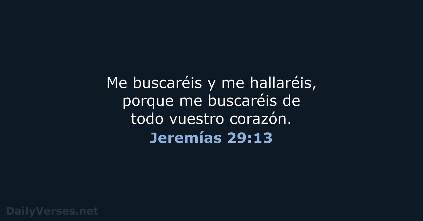 Jeremías 29:13 - RVR95
