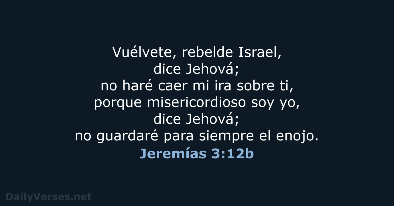 Jeremías 3:12b - RVR95