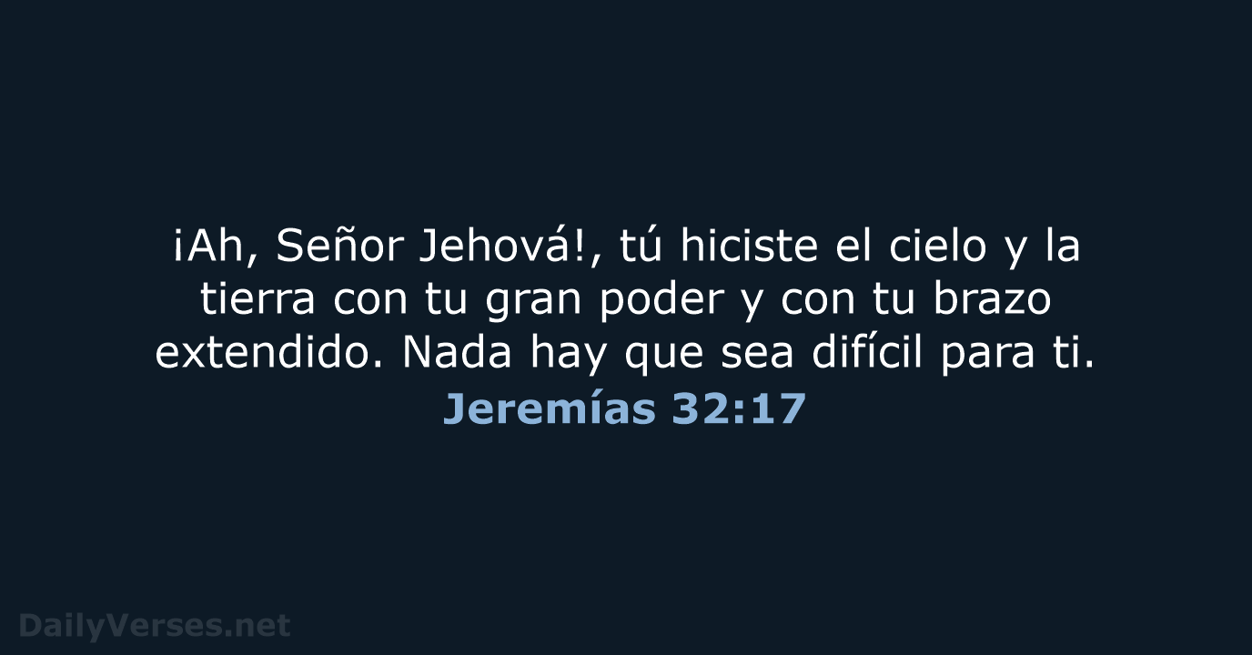 Jeremías 32:17 - RVR95