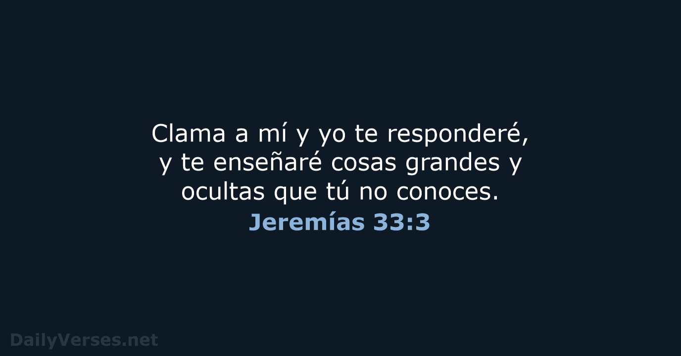 Jeremías 33:3 - RVR95