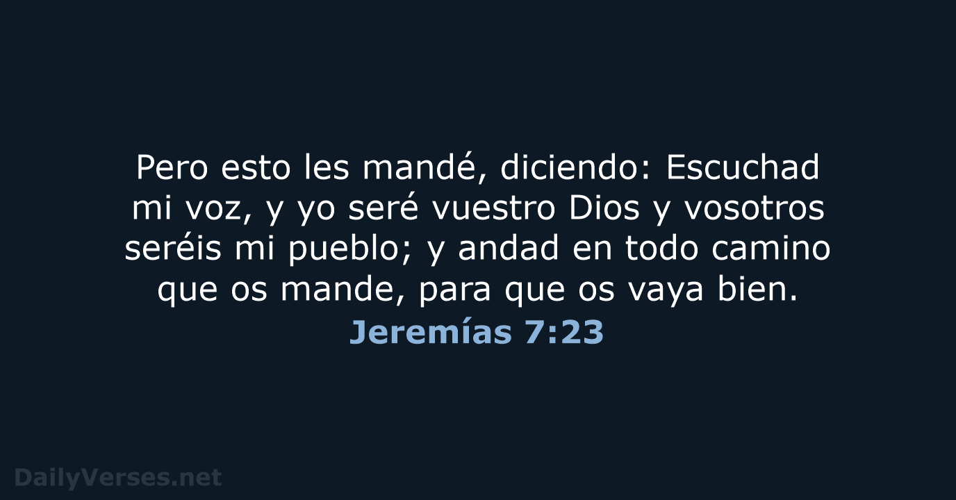 Jeremías 7:23 - RVR95