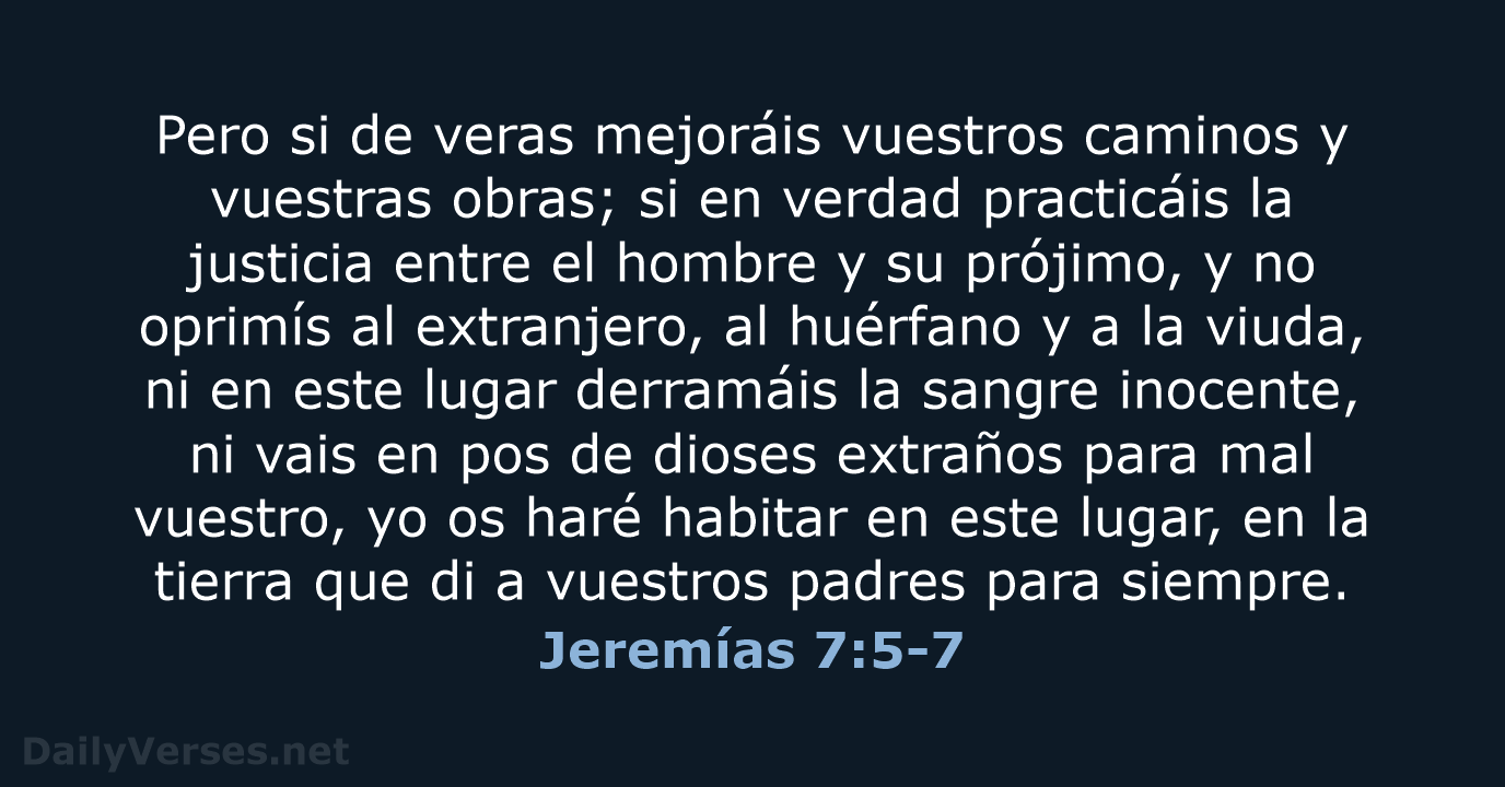 Jeremías 7:5-7 - RVR95